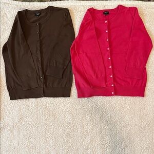 Talbots Brown and Pink Women's Cardigans